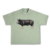 Oil Green berkshire pig Urban Heavy Tee - LillyAllenDesigns