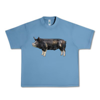 Pebble Blue berkshire pig Urban Heavy Tee - LillyAllenDesigns