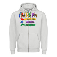 Dove Grey autism mama Zipper Hoodie - Artiststas