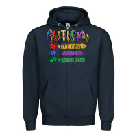 Navy autism mama Zipper Hoodie - Artiststas
