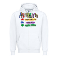 White autism mama Zipper Hoodie - Artiststas