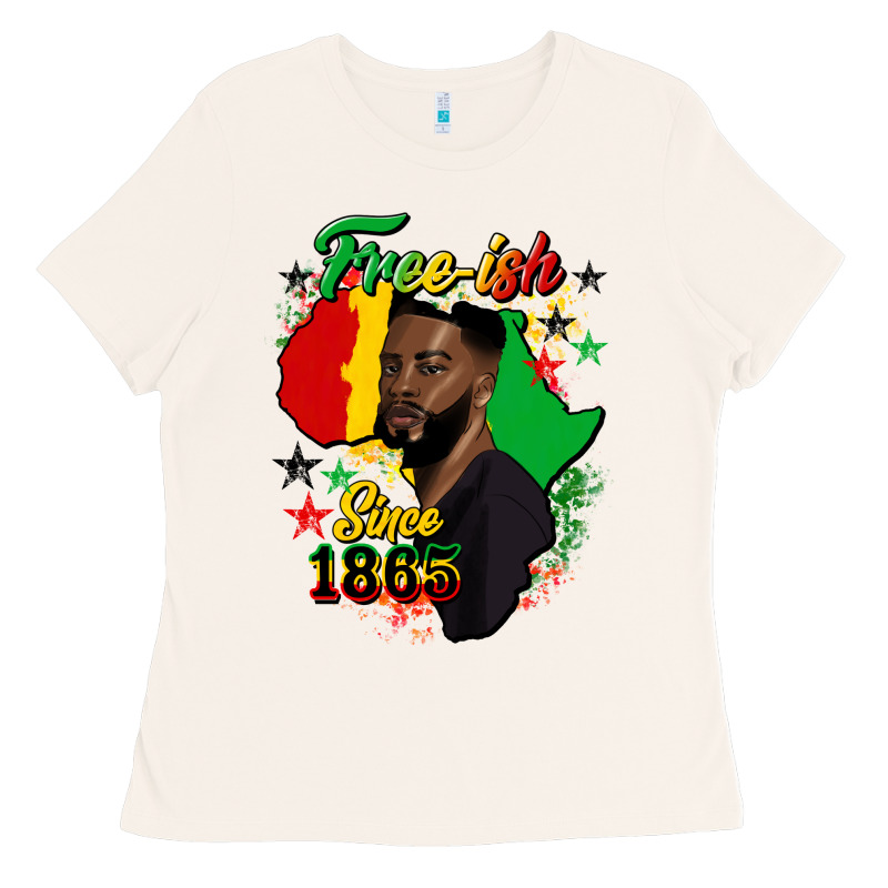 Free Ish Since 1865 Black Man Ladies Tee by HRA Design Shop | Teevron