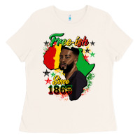 Bone free ish since 1865 black man Ladies Tee - HRA Design Shop