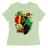 Matcha free ish since 1865 black man Ladies Tee - HRA Design Shop