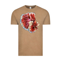 Vintage Coffee Betta Fish Vintage Tee - LillyAllenDesigns