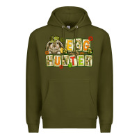 Army Green Egg hunter with camouflage plate letters Easter Premium Hoodie - HowdyJamesFarm