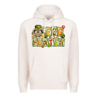 Pale Pink Egg hunter with camouflage plate letters Easter Premium Hoodie - HowdyJamesFarm