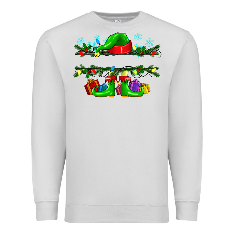 Custom Name Christmas Elf Premium Sweatshirt by texasbilliewilder | Teevron