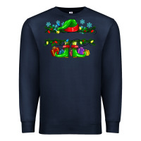 Navy custom name christmas elf Premium Sweatshirt - texasbilliewilder