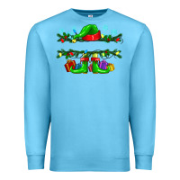 Ocean Blue custom name christmas elf Premium Sweatshirt - texasbilliewilder