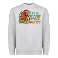 Heather Grey life is better in the country Heavyweight Sweatshirt - MaliasSmallBusiness