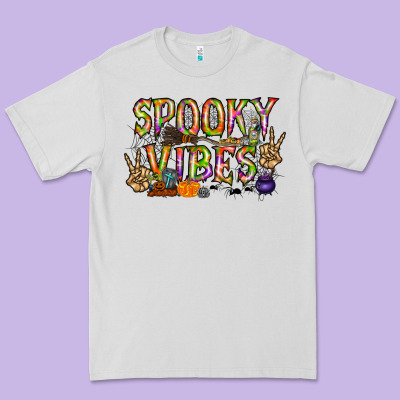 Spooky Vibes Premium Tee Designed By Racoondesign