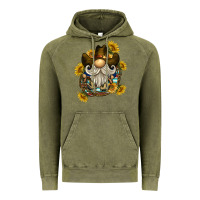Vintage Olive cowboy gnome sunflower rope Vintage Hoodie - BarkalooDesign