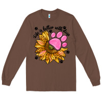 Chestnut life is better with dogs Long Sleeve Tee - NancyCooperArtShop