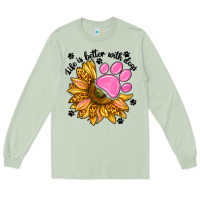 Matcha life is better with dogs Long Sleeve Tee - NancyCooperArtShop