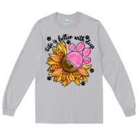 Moon Dust life is better with dogs Long Sleeve Tee - NancyCooperArtShop