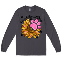 Smoke life is better with dogs Long Sleeve Tee - NancyCooperArtShop