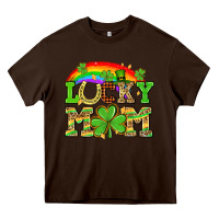 Chocolate Brown One lucky mom St. Patricks Day Heavy Core Tee - Neo Western