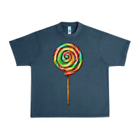 Midnight Navy rainbow lollipop Urban Heavy Tee - AdoDesignShop