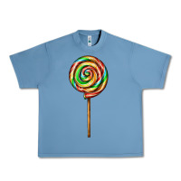 Pebble Blue rainbow lollipop Urban Heavy Tee - AdoDesignShop
