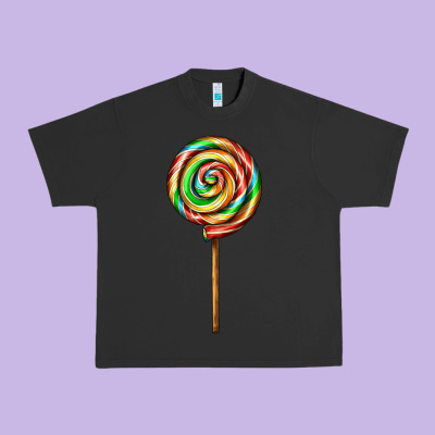 Rainbow Lollipop Urban Heavy Tee Designed By Adodesignshop