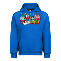 Cobalt christmas snowman coffee cups Urban Hoodie - OliviaCreatesArt
