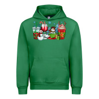 Emerald christmas snowman coffee cups Urban Hoodie - OliviaCreatesArt