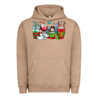 Pigment Burro christmas snowman coffee cups Urban Hoodie - OliviaCreatesArt