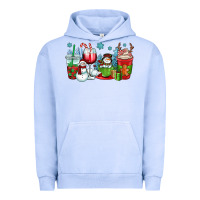Pigment Grape Ice christmas snowman coffee cups Urban Hoodie - OliviaCreatesArt