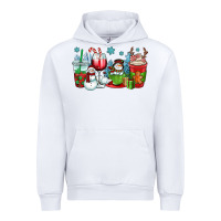 White christmas snowman coffee cups Urban Hoodie - OliviaCreatesArt