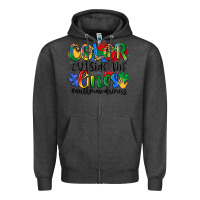 Charcoal Heather color outside the lines Zipper Hoodie - Artiststas