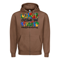 Chestnut color outside the lines Zipper Hoodie - Artiststas