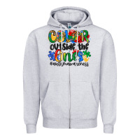 Heather Grey color outside the lines Zipper Hoodie - Artiststas