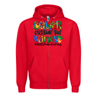 Red color outside the lines Zipper Hoodie - Artiststas