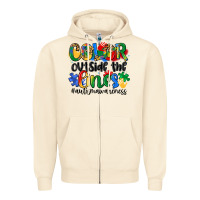 Sandshell color outside the lines Zipper Hoodie - Artiststas