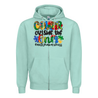 Seafoam color outside the lines Zipper Hoodie - Artiststas