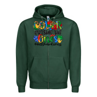 Sports Green color outside the lines Zipper Hoodie - Artiststas