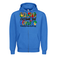 True Royal color outside the lines Zipper Hoodie - Artiststas