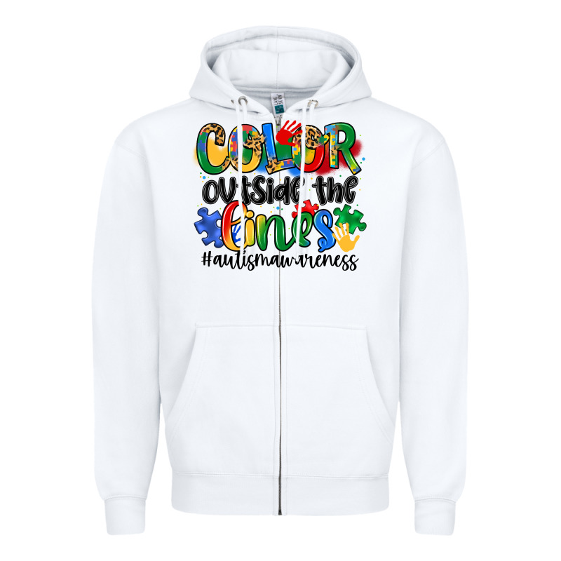 Color Outside The Lines Zipper Hoodie by Artiststas | Teevron
