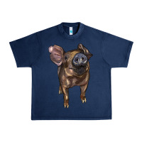 Navy baby duroc pig Urban Heavy Tee - LillyAllenDesigns