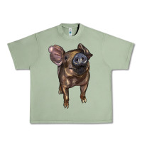 Oil Green baby duroc pig Urban Heavy Tee - LillyAllenDesigns