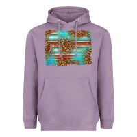 Lavender Serape and Leopard Background Heavyweight Hoodie - texasbilliewilder