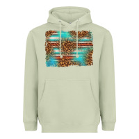 Matcha Serape and Leopard Background Heavyweight Hoodie - texasbilliewilder