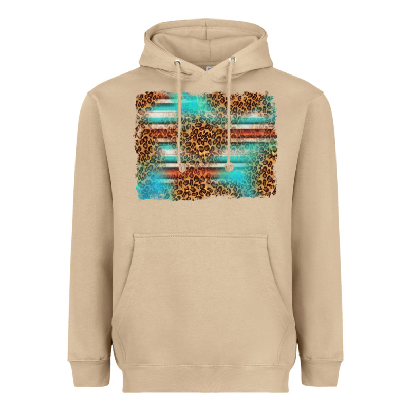 Serape And Leopard Background Heavyweight Hoodie by texasbilliewilder | Teevron