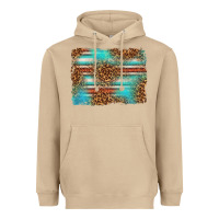 Mushroom Serape and Leopard Background Heavyweight Hoodie - texasbilliewilder