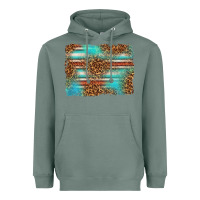 Sage Serape and Leopard Background Heavyweight Hoodie - texasbilliewilder