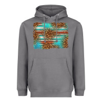 Storm Serape and Leopard Background Heavyweight Hoodie - texasbilliewilder