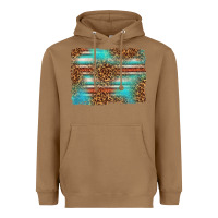 Toasted Coconut Serape and Leopard Background Heavyweight Hoodie - texasbilliewilder