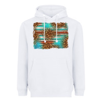 White Serape and Leopard Background Heavyweight Hoodie - texasbilliewilder