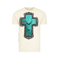 Vintage Arctic turquoise gemstone cross Vintage Tee - Jasminsmagicworld